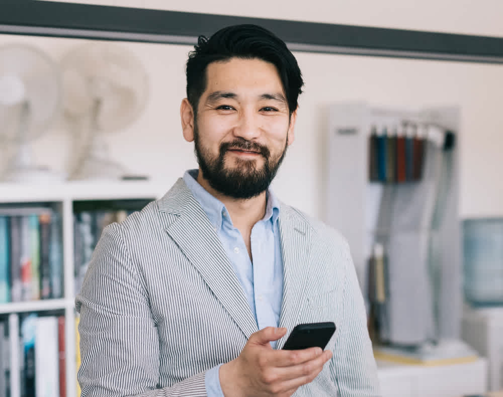 Man smiling